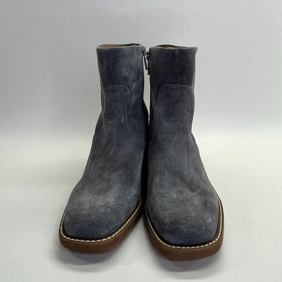 Lucky Brand Women's Kazey Square Toe Bootie in Gray Suede Block Heel - Picture 2 of 16